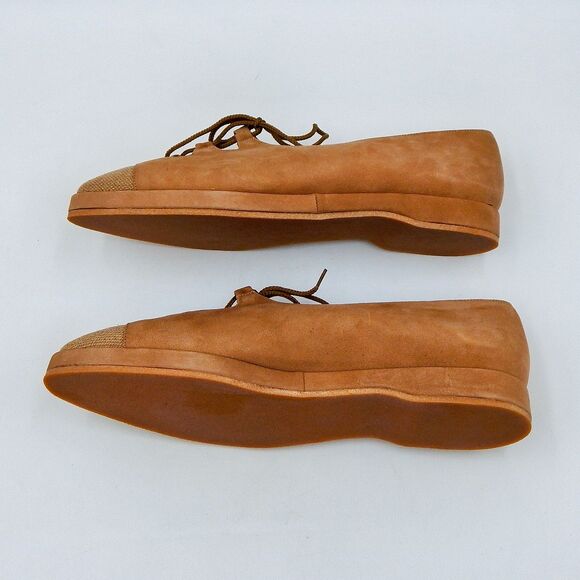 Etienne Aigner Womens Suede Flats Lace Up Casual Slip On Made In Spain Size 7 M - Picture 7 of 13